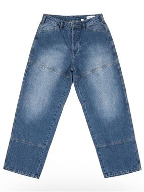 ASOS Oversized Baggy Blue Jeans with panel detailing